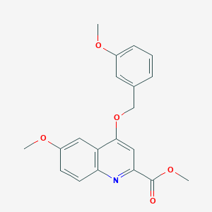 Methyl 6-methoxy-4-((3-methoxybenzyl)oxy)quinoline-2-carboxylate