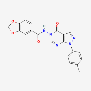 N-(4-oxo-1-(p-tolyl)-1H-pyrazolo[3,4-d]pyrimidin-5(4H)-yl)benzo[d][1,3]dioxole-5-carboxamide