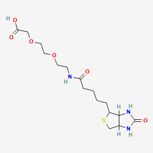 molecular formula C16H27N3O6S B2757167 Biotinyl-8-amino-3,6-dioxaoctanoic acid CAS No. 1238575-77-3