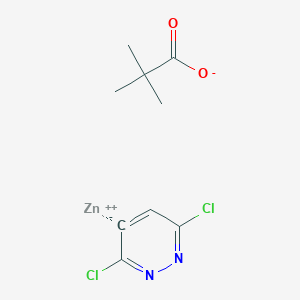 molecular formula C9H10Cl2N2O2Zn B2757172 (3,6-Dichloropyridazin-4-yl)zinc pivalate CAS No. 1643789-90-5