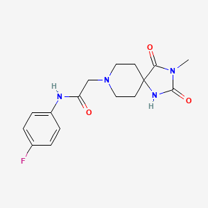 N-(4-fluorophenyl)-2-(3-methyl-2,4-dioxo-1,3,8-triazaspiro[4.5]decan-8-yl)acetamide