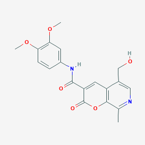 N-(3,4-dimethoxyphenyl)-5-(hydroxymethyl)-8-methyl-2-oxo-2H-pyrano[2,3-c]pyridine-3-carboxamide