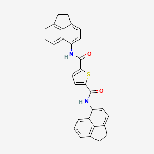 molecular formula C30H22N2O2S B2757176 N2,N5-双(1,2-二氢-花菁-5-基)噻吩-2,5-二甲酰胺 CAS No. 476355-77-8