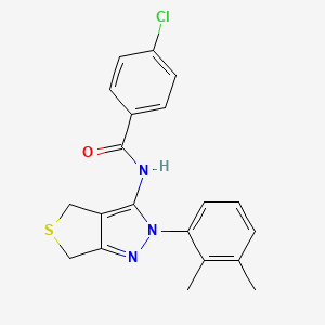 4-chloro-N-(2-(2,3-dimethylphenyl)-4,6-dihydro-2H-thieno[3,4-c]pyrazol-3-yl)benzamide