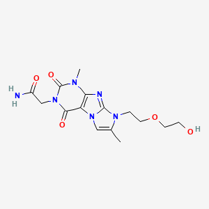 2-(8-(2-(2-hydroxyethoxy)ethyl)-1,7-dimethyl-2,4-dioxo-1H-imidazo[2,1-f]purin-3(2H,4H,8H)-yl)acetamide