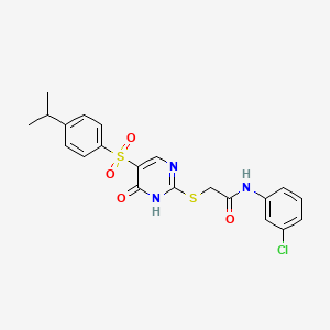 N-(3-chlorophenyl)-2-((5-((4-isopropylphenyl)sulfonyl)-6-oxo-1,6-dihydropyrimidin-2-yl)thio)acetamide