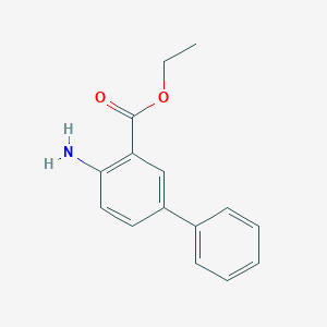 molecular formula C15H15NO2 B2757190 Ethyl 2-amino-5-phenylbenzoate CAS No. 889673-49-8