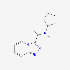 N-(1-{[1,2,4]triazolo[4,3-a]pyridin-3-yl}ethyl)cyclopentanamine