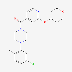 (4-(5-chloro-2-methylphenyl)piperazin-1-yl)(2-((tetrahydro-2H-pyran-4-yl)oxy)pyridin-4-yl)methanone