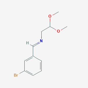 molecular formula C11H14BrNO2 B027572 N-[(3-溴苯基)亚甲基]-2,2-二甲氧基乙胺 CAS No. 497863-61-3