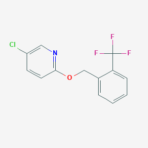 molecular formula C13H9ClF3NO B275721 5-Chloro-2-pyridinyl 2-(trifluoromethyl)benzyl ether 