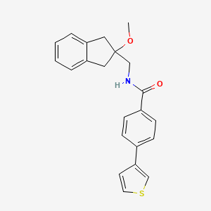 N-((2-methoxy-2,3-dihydro-1H-inden-2-yl)methyl)-4-(thiophen-3-yl)benzamide