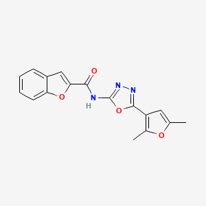 N-(5-(2,5-dimethylfuran-3-yl)-1,3,4-oxadiazol-2-yl)benzofuran-2-carboxamide