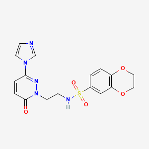 N-(2-(3-(1H-imidazol-1-yl)-6-oxopyridazin-1(6H)-yl)ethyl)-2,3-dihydrobenzo[b][1,4]dioxine-6-sulfonamide
