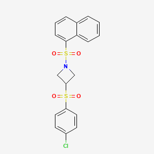 3-((4-Chlorophenyl)sulfonyl)-1-(naphthalen-1-ylsulfonyl)azetidine