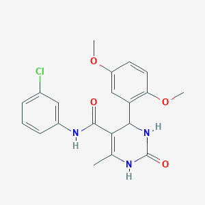 N-(3-chlorophenyl)-4-(2,5-dimethoxyphenyl)-6-methyl-2-oxo-1,2,3,4-tetrahydropyrimidine-5-carboxamide