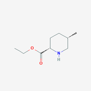 molecular formula C9H17NO2 B2757232 5alpha-Methylpiperidine-2alpha-carboxylic acid ethyl ester CAS No. 1932285-57-8