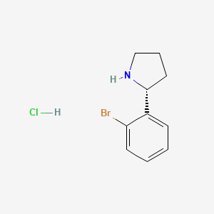 molecular formula C10H13BrClN B2757238 (2R)-2-(2-Bromophenyl)pyrrolidine hydrochloride CAS No. 1391485-18-9