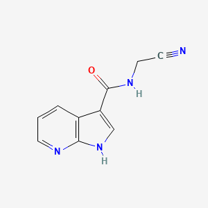 molecular formula C10H8N4O B2757239 N-(Cyanomethyl)-1H-pyrrolo[2,3-b]pyridine-3-carboxamide CAS No. 2249080-23-5