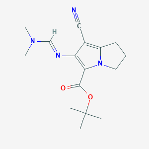 tert-butyl 7-cyano-6-{[(1E)-(dimethylamino)methylene]amino}-2,3-dihydro-1H-pyrrolizine-5-carboxylate