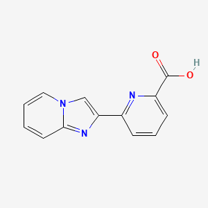 molecular formula C13H9N3O2 B2757243 6-{Imidazo[1,2-a]pyridin-2-yl}pyridine-2-carboxylic acid CAS No. 1706431-70-0