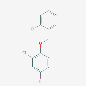 molecular formula C13H9Cl2FO B275726 2-Chlorobenzyl 2-chloro-4-fluorophenyl ether 