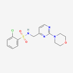 2-chloro-N-((2-morpholinopyrimidin-4-yl)methyl)benzenesulfonamide