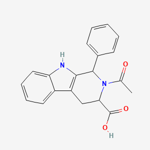 molecular formula C20H18N2O3 B2757265 2-acetyl-1-phenyl-2,3,4,9-tetrahydro-1H-beta-carboline-3-carboxylic acid CAS No. 1098770-48-9