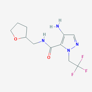4-Amino-N-(tetrahydrofuran-2-ylmethyl)-1-(2,2,2-trifluoroethyl)-1H-pyrazole-5-carboxamide