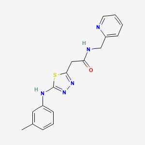 molecular formula C17H17N5OS B2757272 N-(pyridin-2-ylmethyl)-2-(5-(m-tolylamino)-1,3,4-thiadiazol-2-yl)acetamide CAS No. 1286702-19-9