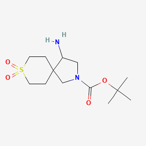 Tert-butyl 4-amino-8,8-dioxo-8lambda6-thia-2-azaspiro[4.5]decane-2-carboxylate