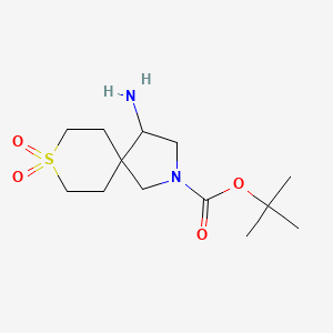 molecular formula C13H24N2O4S B2757278 Tert-butyl 4-amino-8,8-dioxo-8lambda6-thia-2-azaspiro[4.5]decane-2-carboxylate CAS No. 2225144-87-4