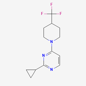 2-Cyclopropyl-4-[4-(trifluoromethyl)piperidin-1-yl]pyrimidine