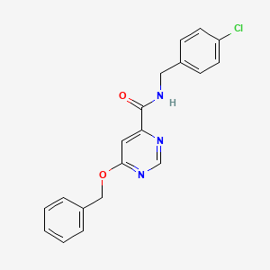 6-(benzyloxy)-N-(4-chlorobenzyl)pyrimidine-4-carboxamide