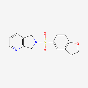 6-((2,3-dihydrobenzofuran-5-yl)sulfonyl)-6,7-dihydro-5H-pyrrolo[3,4-b]pyridine