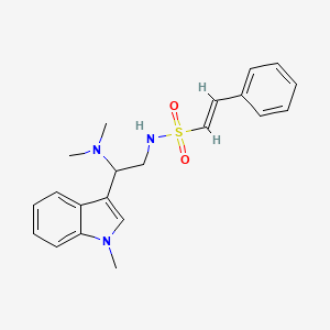 (E)-N-(2-(dimethylamino)-2-(1-methyl-1H-indol-3-yl)ethyl)-2-phenylethenesulfonamide