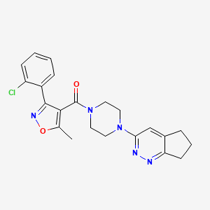 (3-(2-chlorophenyl)-5-methylisoxazol-4-yl)(4-(6,7-dihydro-5H-cyclopenta[c]pyridazin-3-yl)piperazin-1-yl)methanone