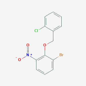 molecular formula C13H9BrClNO3 B275731 1-Bromo-2-[(2-chlorobenzyl)oxy]-3-nitrobenzene 