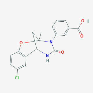 3-(8-chloro-2-methyl-4-oxo-5,6-dihydro-2H-2,6-methano-1,3,5-benzoxadiazocin-3(4H)-yl)benzoic acid