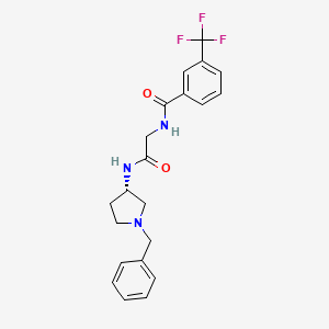 Benzamide, N-[2-oxo-2-[[(3S)-1-(phenylmethyl)-3-pyrrolidinyl]amino]ethyl]-3-(trifluoromethyl)-