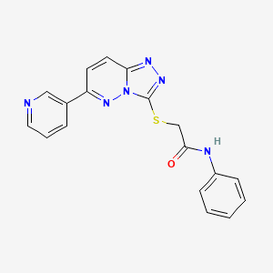 N-phenyl-2-[(6-pyridin-3-yl-[1,2,4]triazolo[4,3-b]pyridazin-3-yl)sulfanyl]acetamide