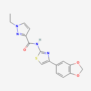 N-(4-(benzo[d][1,3]dioxol-5-yl)thiazol-2-yl)-1-ethyl-1H-pyrazole-3-carboxamide