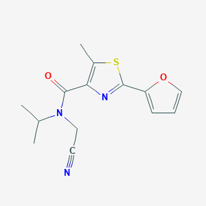 N-(cyanomethyl)-2-(furan-2-yl)-5-methyl-N-(propan-2-yl)-1,3-thiazole-4-carboxamide