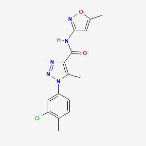 1-(3-chloro-4-methylphenyl)-5-methyl-N-(5-methyl-1,2-oxazol-3-yl)-1H-1,2,3-triazole-4-carboxamide
