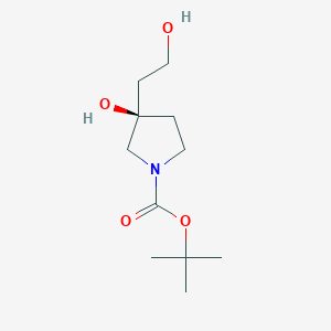 Tert-butyl (3R)-3-hydroxy-3-(2-hydroxyethyl)pyrrolidine-1-carboxylate