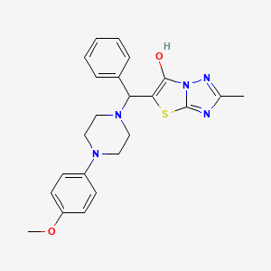 5-((4-(4-Methoxyphenyl)piperazin-1-yl)(phenyl)methyl)-2-methylthiazolo[3,2-b][1,2,4]triazol-6-ol