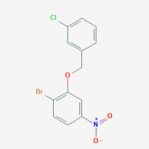 molecular formula C13H9BrClNO3 B275734 1-Bromo-2-[(3-chlorobenzyl)oxy]-4-nitrobenzene 