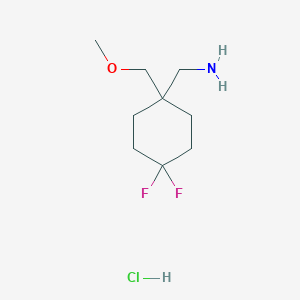 [4,4-Difluoro-1-(methoxymethyl)cyclohexyl]methanamine hydrochloride