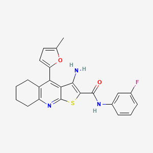 3-amino-N-(3-fluorophenyl)-4-(5-methylfuran-2-yl)-5,6,7,8-tetrahydrothieno[2,3-b]quinoline-2-carboxamide