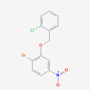 molecular formula C13H9BrClNO3 B275735 1-Bromo-2-[(2-chlorobenzyl)oxy]-4-nitrobenzene 